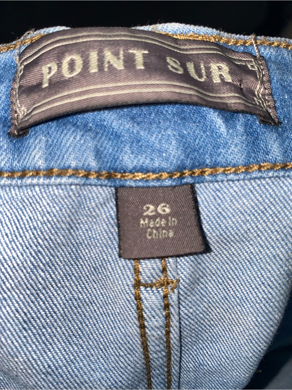 J.Crew Point Sur High Rise Wide Leg Crop Jeans Button Fly Patch Pocket Blue - Picture 6 of 8